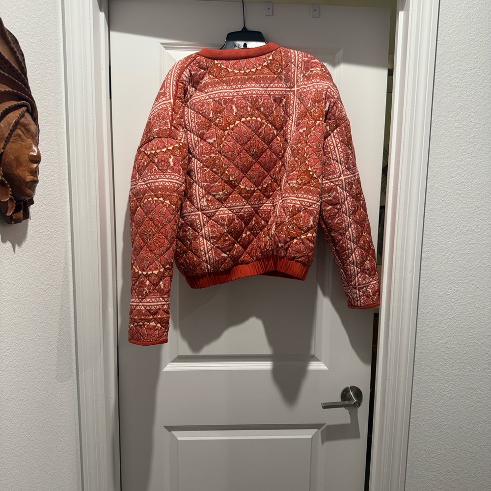 Polagram Red Patterned Bomber Jacket - Picture 4 of 4